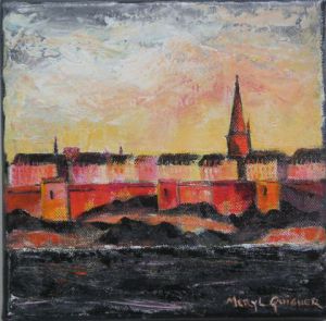 Peinture de Meryl QUIGUER: Sunrise at St Malo - 7