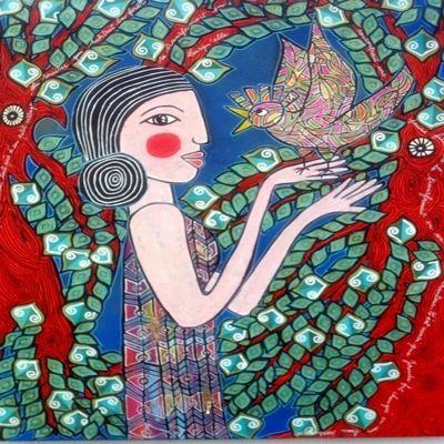 L'artiste ANTOINE MELLADO - Le rossignol ensorcelé.