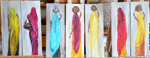 L'artiste CHRISTINE DAVILES - femmes indiennes L'artiste CHRISTINE DAVILES - femmes indiennes