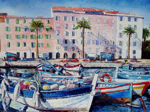 Port Tino Rossi Ajaccio - Peinture - Paul-Louis Recco