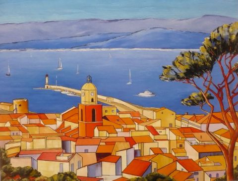 Saint Tropez vue dominante - Peinture - Raphael