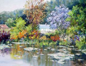 Peinture de LALLEMAND YVES: GIVERNY 