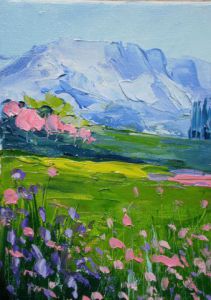 Voir le détail de cette oeuvre: Montagne Sainte Victoire au printemps