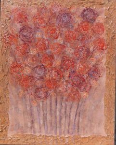 Peinture de carole zilberstein: bouquet fou