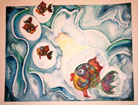 Le poisson - Année 1 - Peinture - CELINE MANOEL