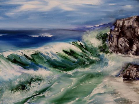 bord de mer - Peinture - alza