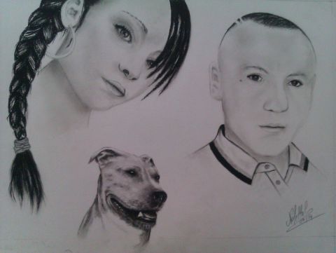 Les enfants - Dessin - NATHALIE MELLAL Les enfants - Dessin - NATHALIE MELLAL