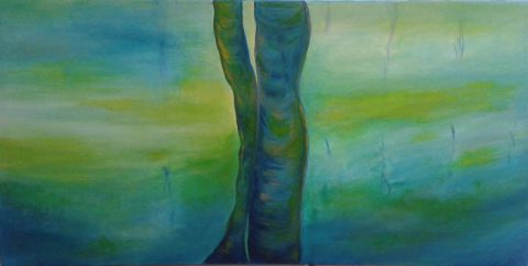 L'artiste Solizen -  Méditation arborée bleue 