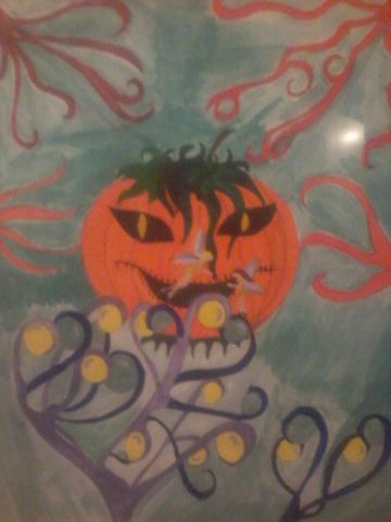 Halloween au jardin des fées - Peinture - Bru Nette Halloween au jardin des fées - Peinture - Bru Nette