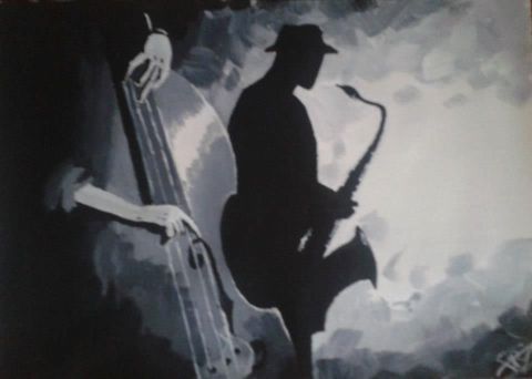 duo de jazz - Peinture - Frys