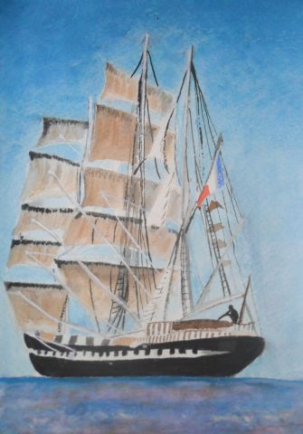 Le bateau le Belem - Peinture - anni