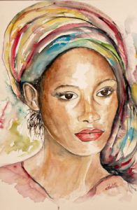 Peinture de Catherine VALETTE: Les yeux noirs