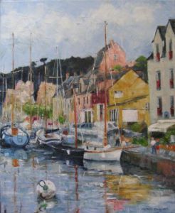 Peinture de Meryl QUIGUER: Au port de La Roche Bernard