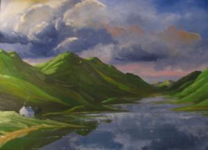 Peinture de Manu Fromont: Au nord de Skye