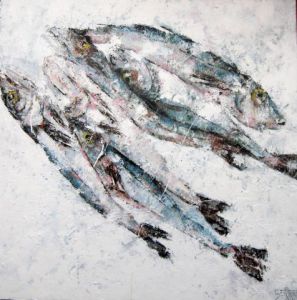 Peinture de FREDERIC SERRES: retour de pêche