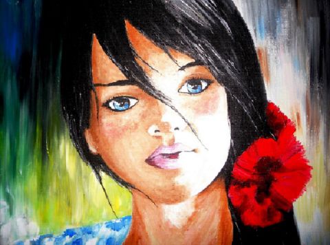 L'artiste lolo - une fille en fleur ...