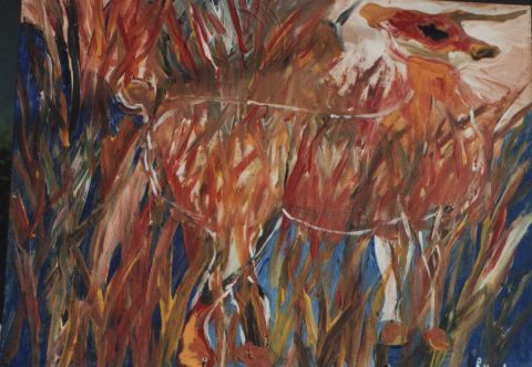La licorne - Peinture - philippe massip