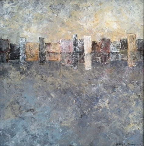 city reflections - Peinture - Meryl QUIGUER