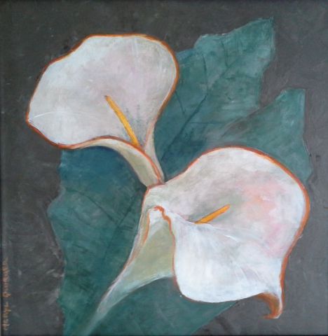 Arums 3 - Peinture - Meryl QUIGUER