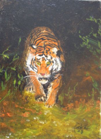 tigre - Peinture - Raphael