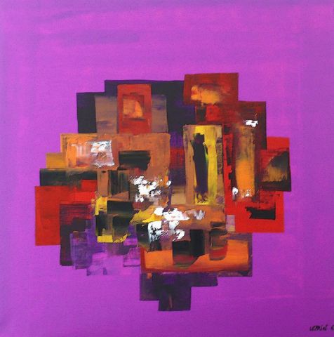 LA DAME EN MAUVE - Peinture - LEPRIN LA DAME EN MAUVE - Peinture - LEPRIN