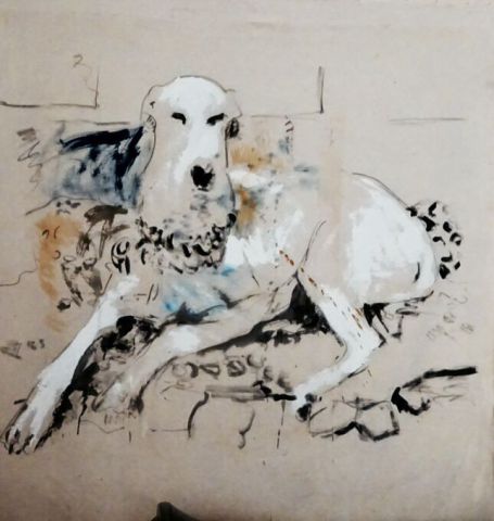 L'artiste katrin-aicha Gerber - chien