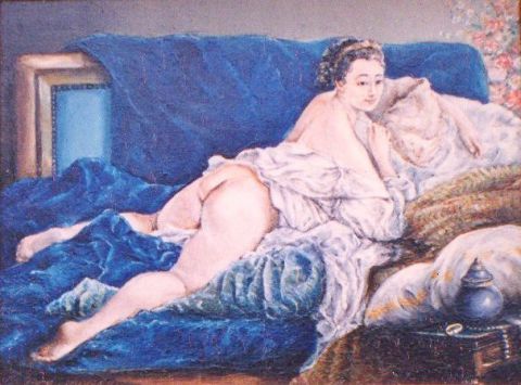 La paresseuse - Peinture - Jacques MONCHO