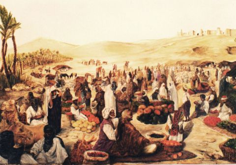 L'artiste Jacques MONCHO - Le marché marocain