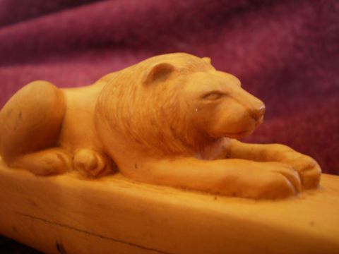 Lion couché - Sculpture - Clement MOUCHE