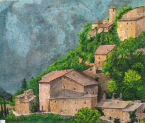 Peinture de Christian Bligny: Alpes de Provence