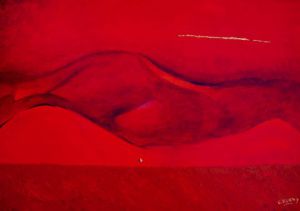 Peinture de Christian Bligny: Djinn ou le désert rouge