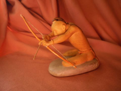 Archer Indien - Sculpture - Clement MOUCHE