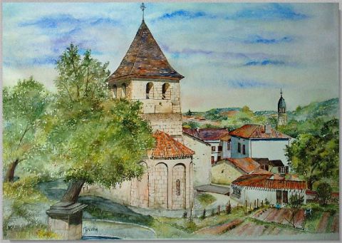 Collégiale de RIBÉRAC.(24) - Peinture - Andre FARNIER Collégiale de RIBÉRAC.(24) - Peinture - Andre FARNIER