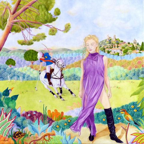 Polo aux saveurs de figue près de Grimaud - Peinture - martine alison Polo aux saveurs de figue près de Grimaud - Peinture - martine alison