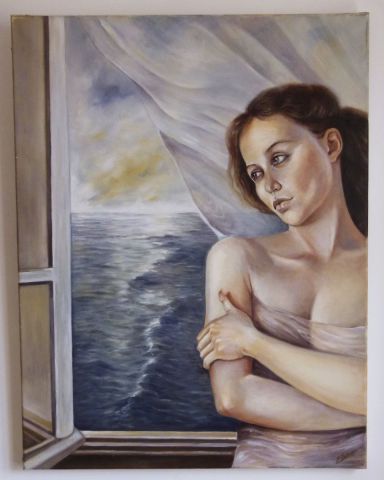 Fenêtre sur mer - Peinture - Chantal Eberle