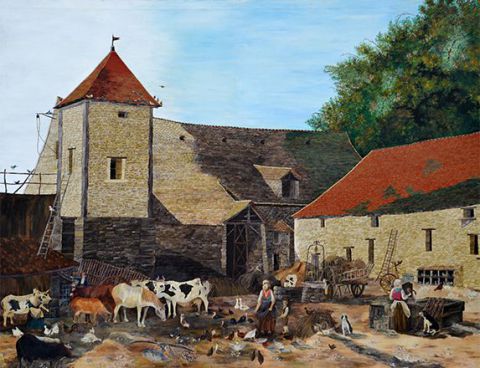 L'artiste Gerard Grallie - Cour de ferme L'artiste Gerard Grallie - Cour de ferme