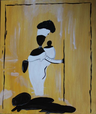 Femme Africaine  - Peinture - Mimi Garnero 