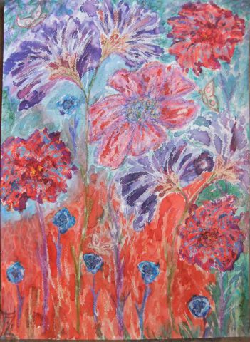 la joie des fleurs - Peinture - carole zilberstein