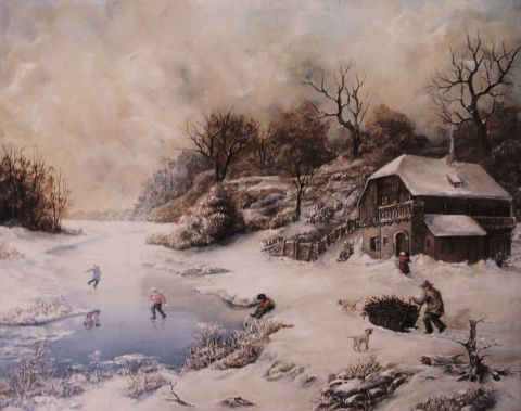 L'artiste Jacques MONCHO - Une journée hivernale
