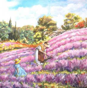 Voir cette oeuvre de Alyona: champs de lavande en fleur 