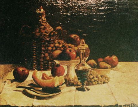 L'artiste Jacques MONCHO - Des fruits, du vin