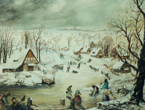 L'artiste Jacques MONCHO - La rivière gelée