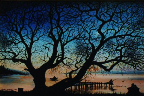 L'artiste Jacques MONCHO - Crépuscule serein