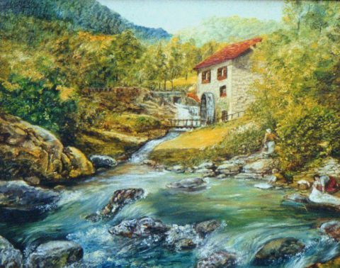 Le moulin à erau - Peinture - Jacques MONCHO