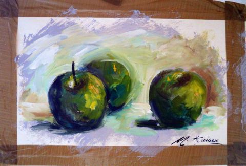 pommes vertes - Peinture - Mariele KAISER