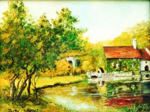 Le petit moulin - Peinture - Jacques MONCHO