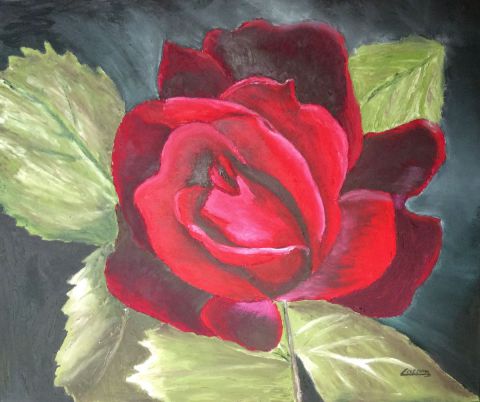 L'artiste philippe lacam - Rose rouge