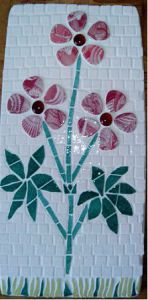 Mosaique de CHRISMOSAIC: Fleurs Pétales effets coquillage