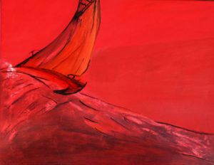 Voir cette oeuvre de louise bressange: Bateau ivre sur mer rouge de colère