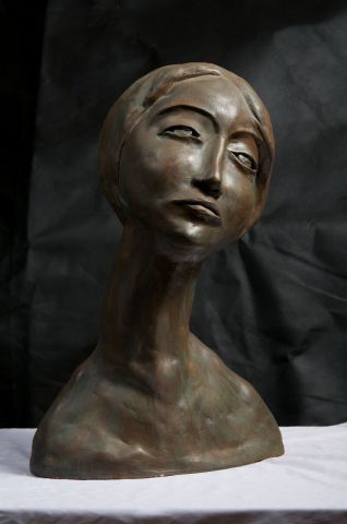L'artiste Mireille ULLA - Femme au long cou